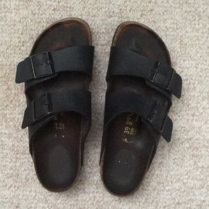 Black Leather Birkenstocks